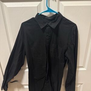 Old Navy Men's Black Casual Button Down Shirt